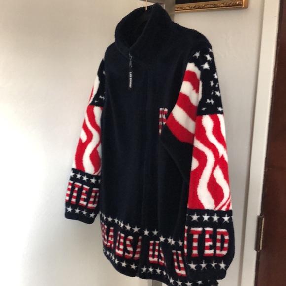 Vintage Patriotic zip up sweater - Picture 2 of 6